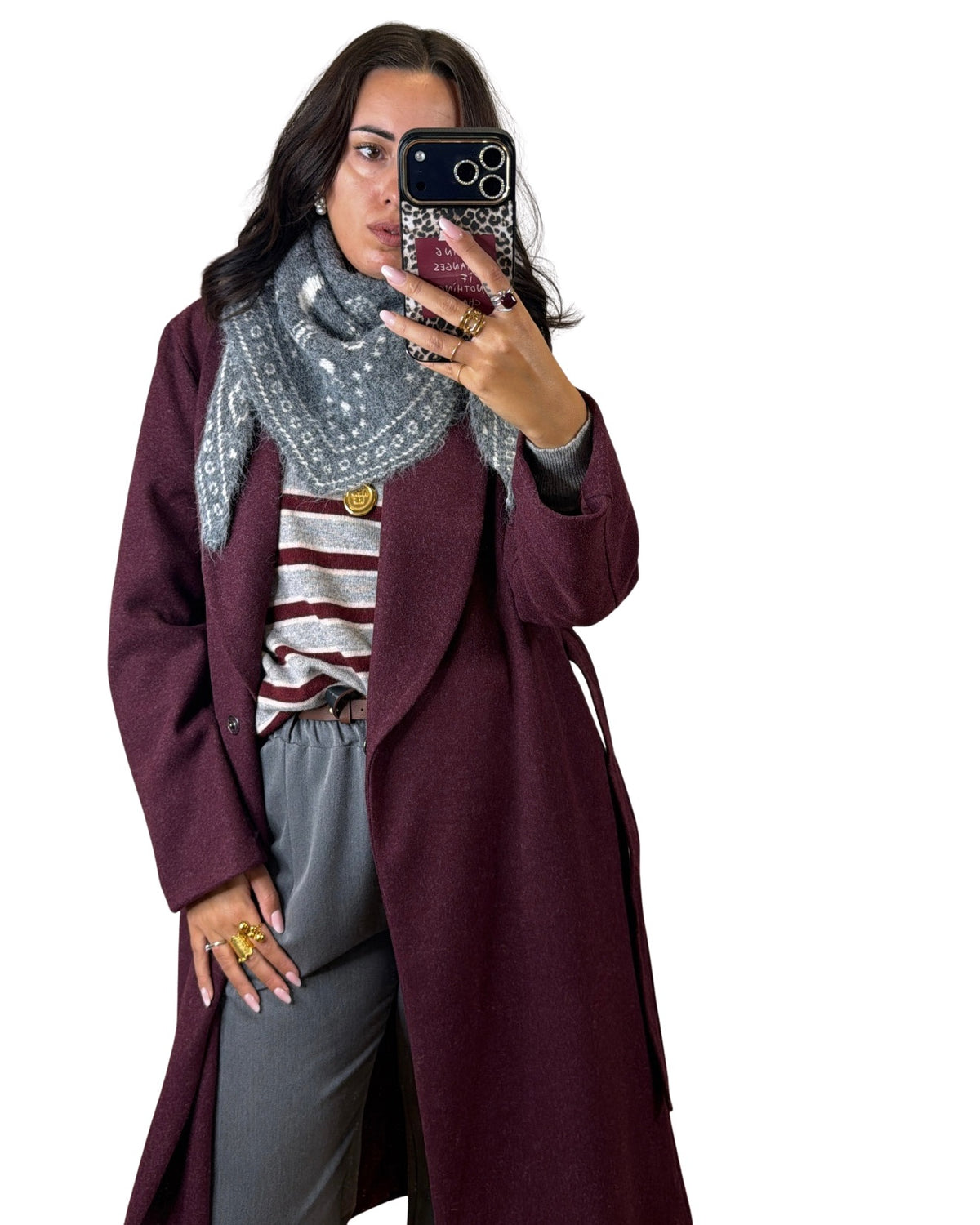 Cappotto prugna chiaro