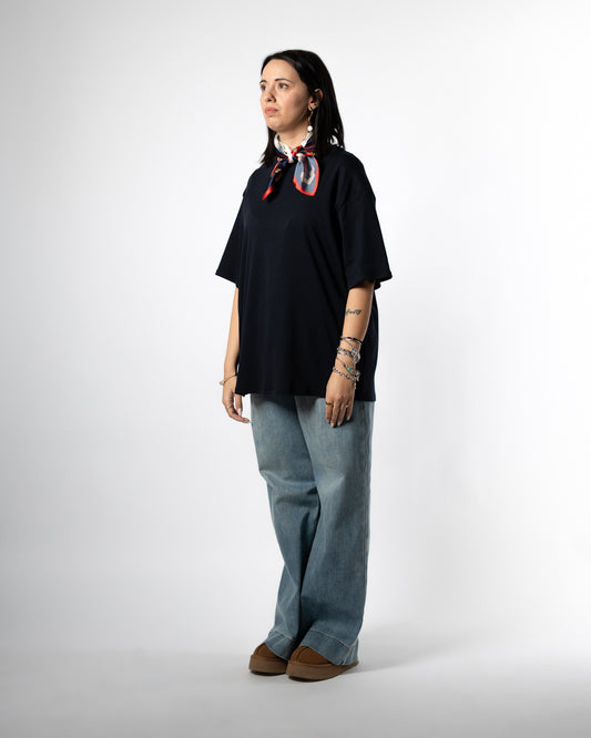 T-shirt basic blu notte