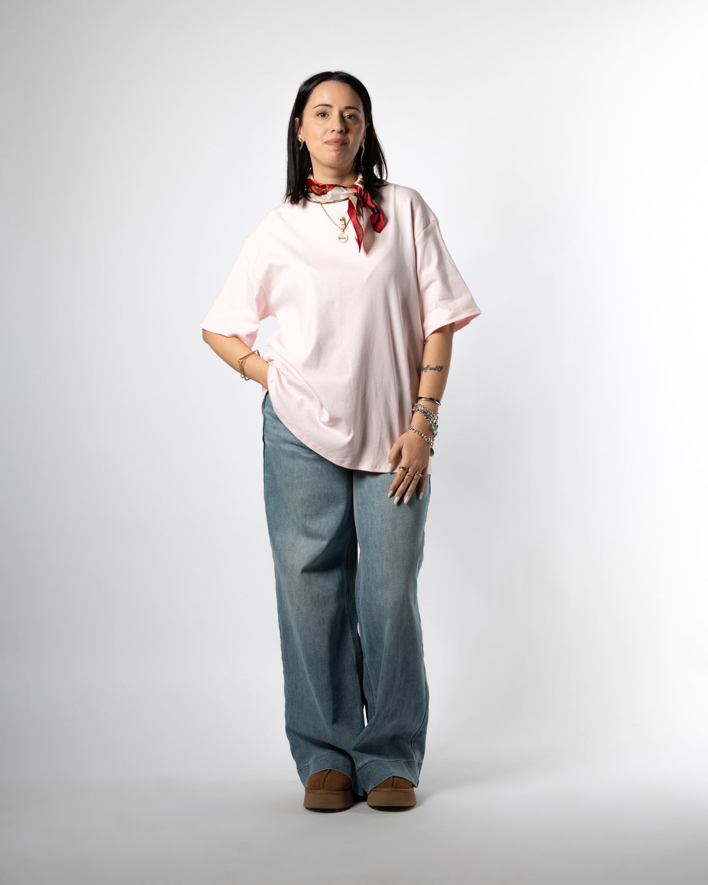 T-shirt basica rosa baby