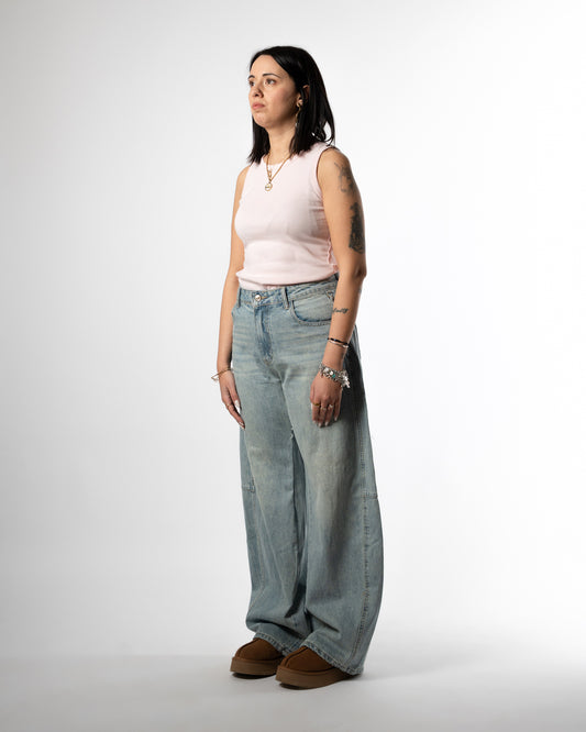 Canotta basic rosa baby