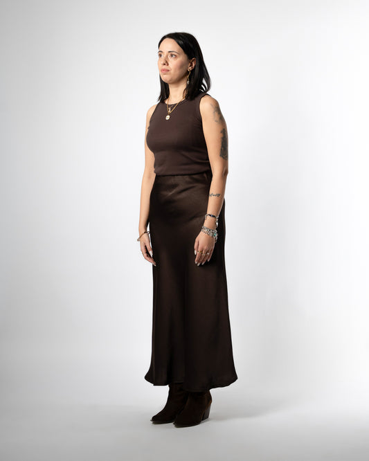 Gonna lunga cioccolato