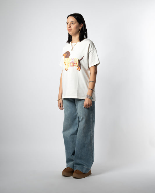 T-shirt giallo bassotto