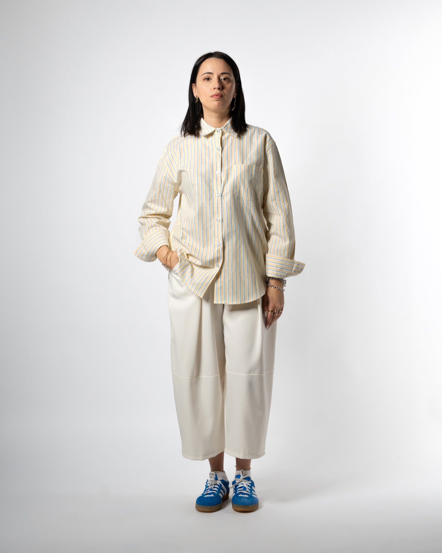 Camicia gialla righe