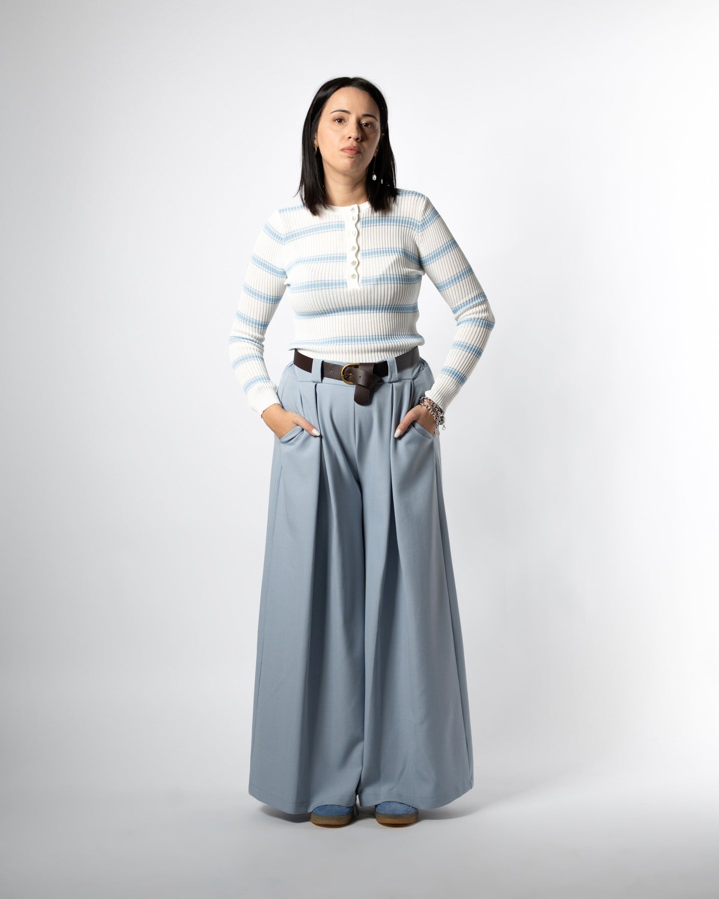 Pantalone palazzo carta da zucchero