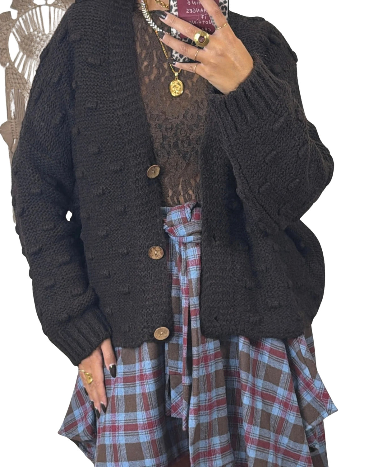 Cardigan testa di moro