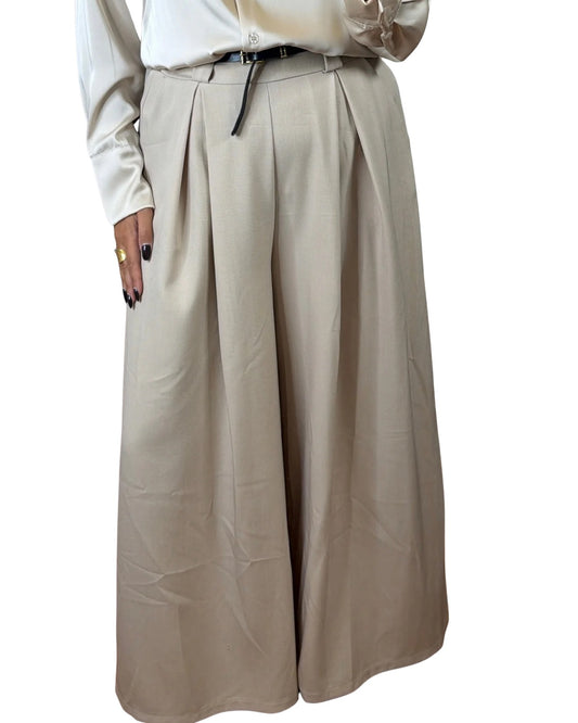 Pantalone palazzo beige