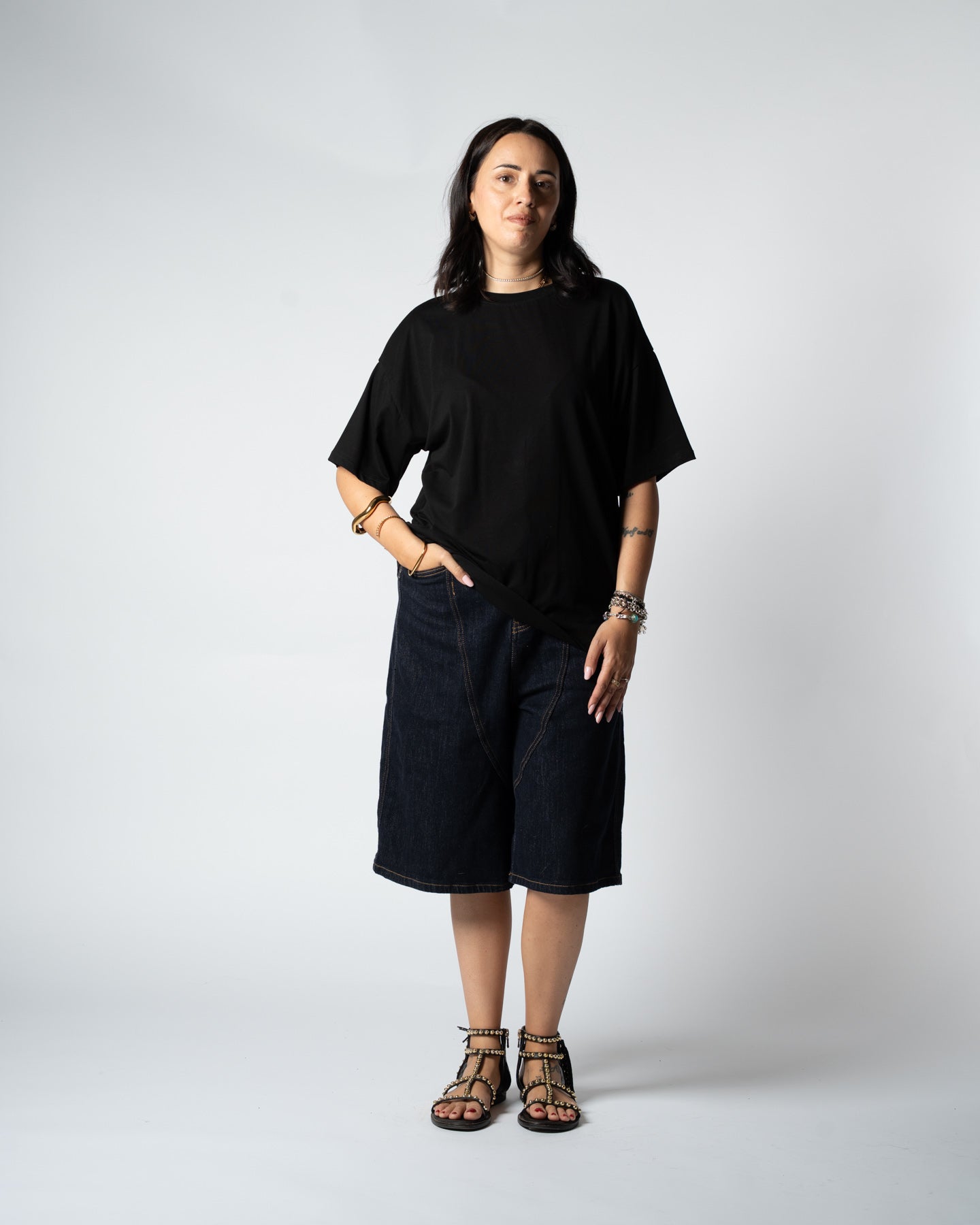 T-shirt cuore nera