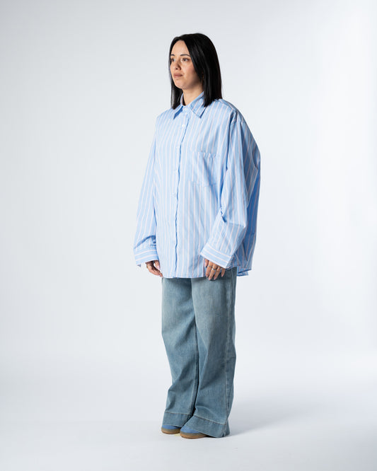 Camicia azzurro e rosa