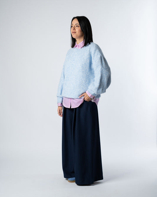 Pantalone palazzo blu