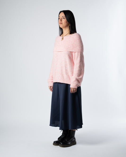 Maglione rosa melange