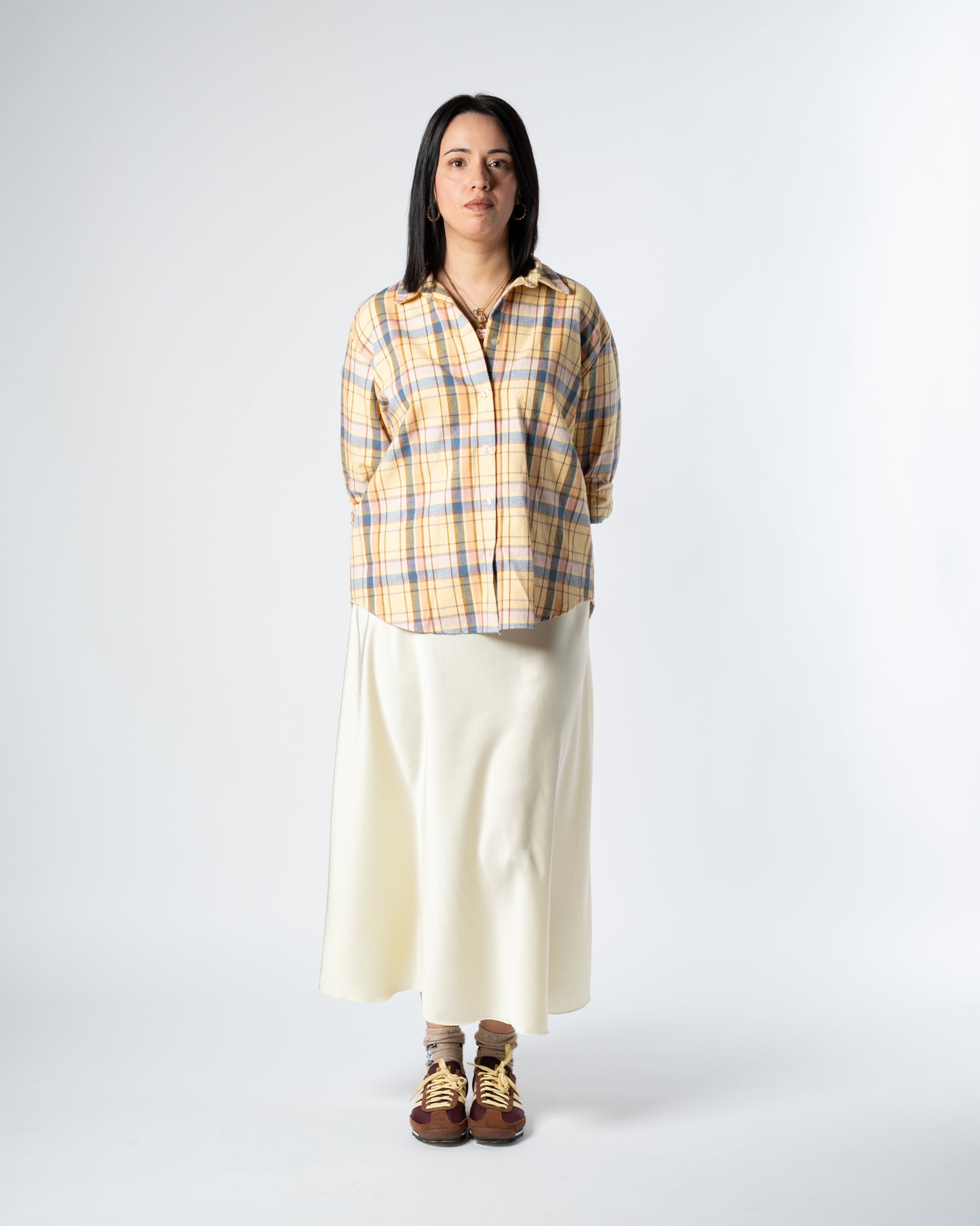 Camicia check giallo