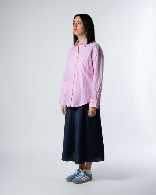 Camicia rosa righe