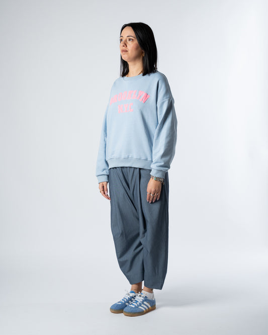 Felpa Brooklyn azzurra