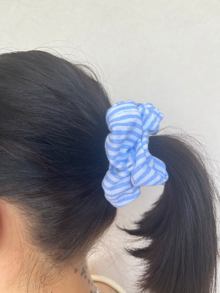 Scrunchies bianco azzurro