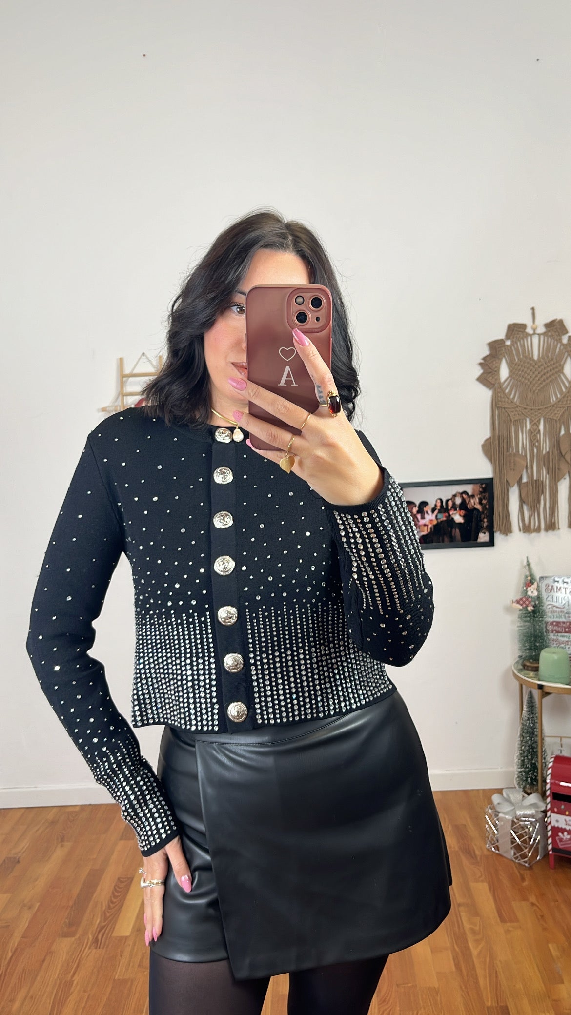 Cardigan sparkling nero