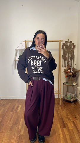 Pantalone Jasmine burgundy chiaro