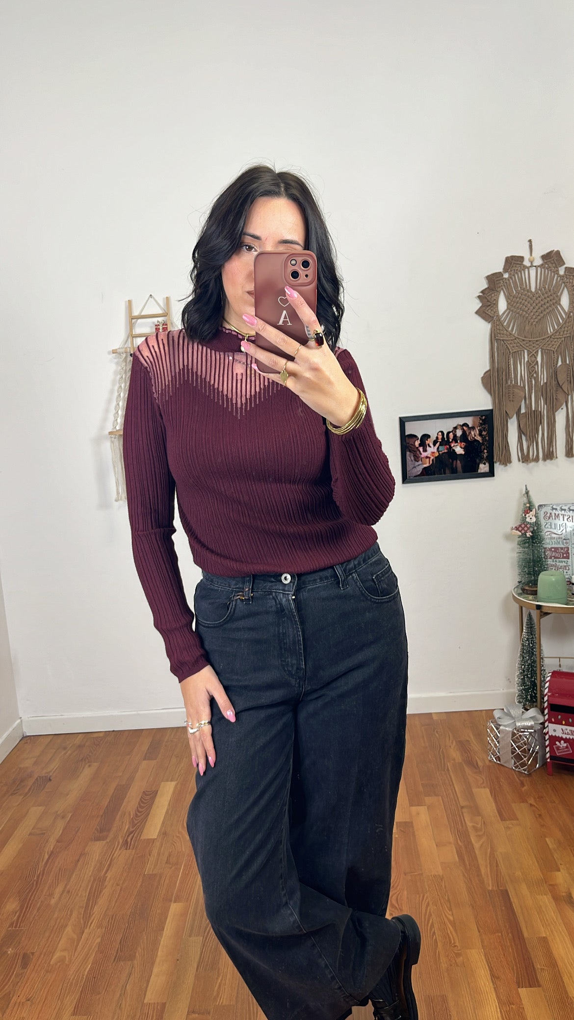 Maglia Samantha burgundy chiaro