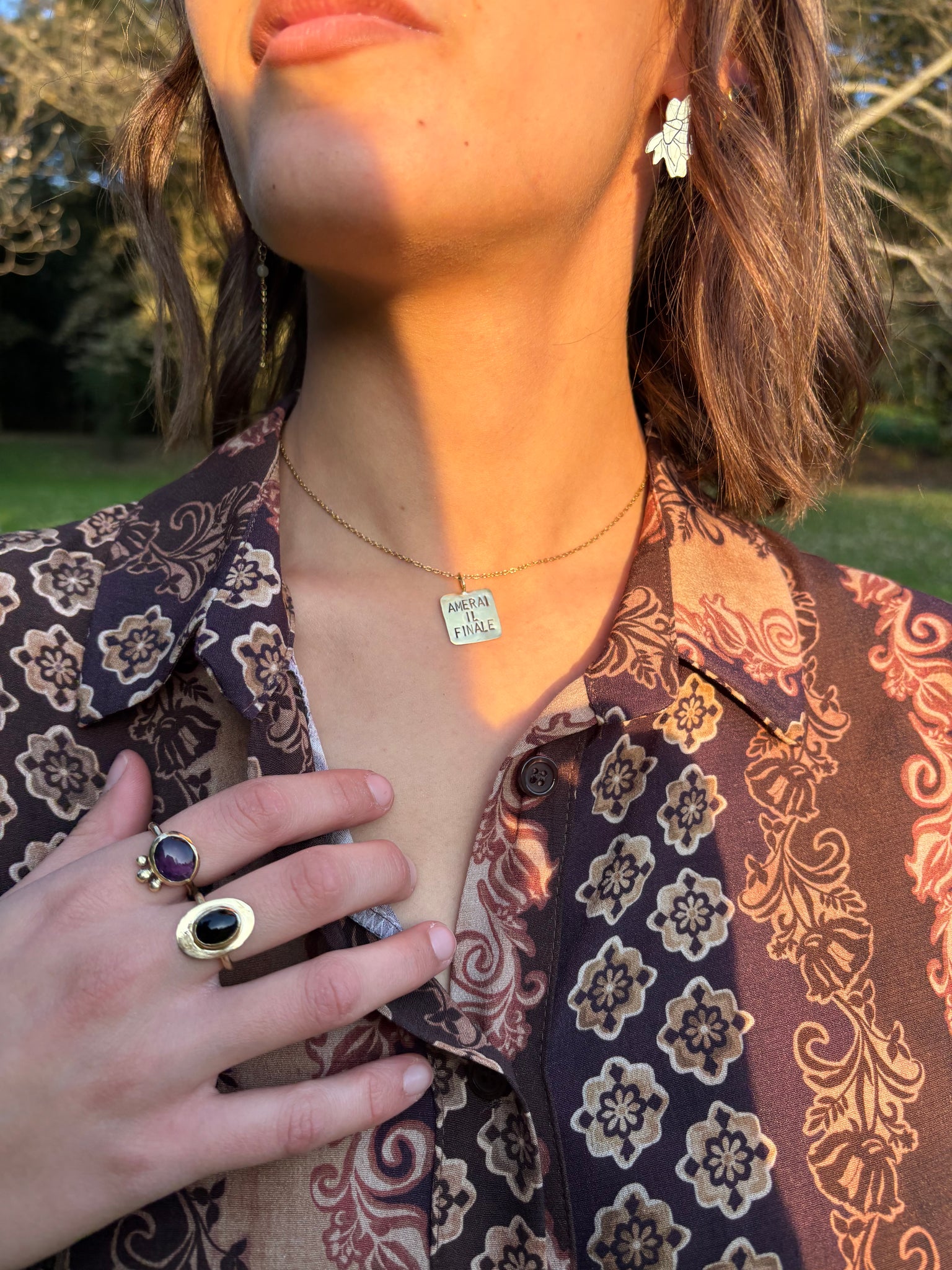 Collana targhetta “Amerai il finale”