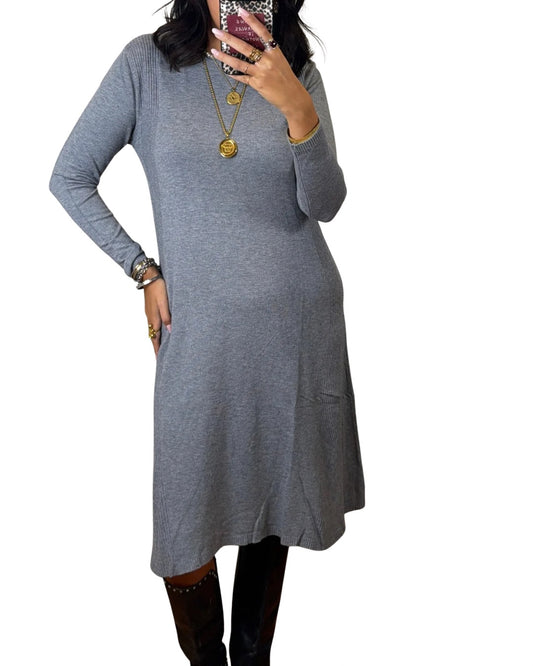 Abito maglia grigio