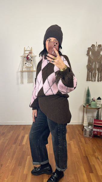 Sciarpa triangolo cioccolato