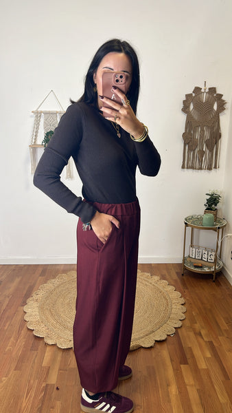 Pantalone Emma bordeaux