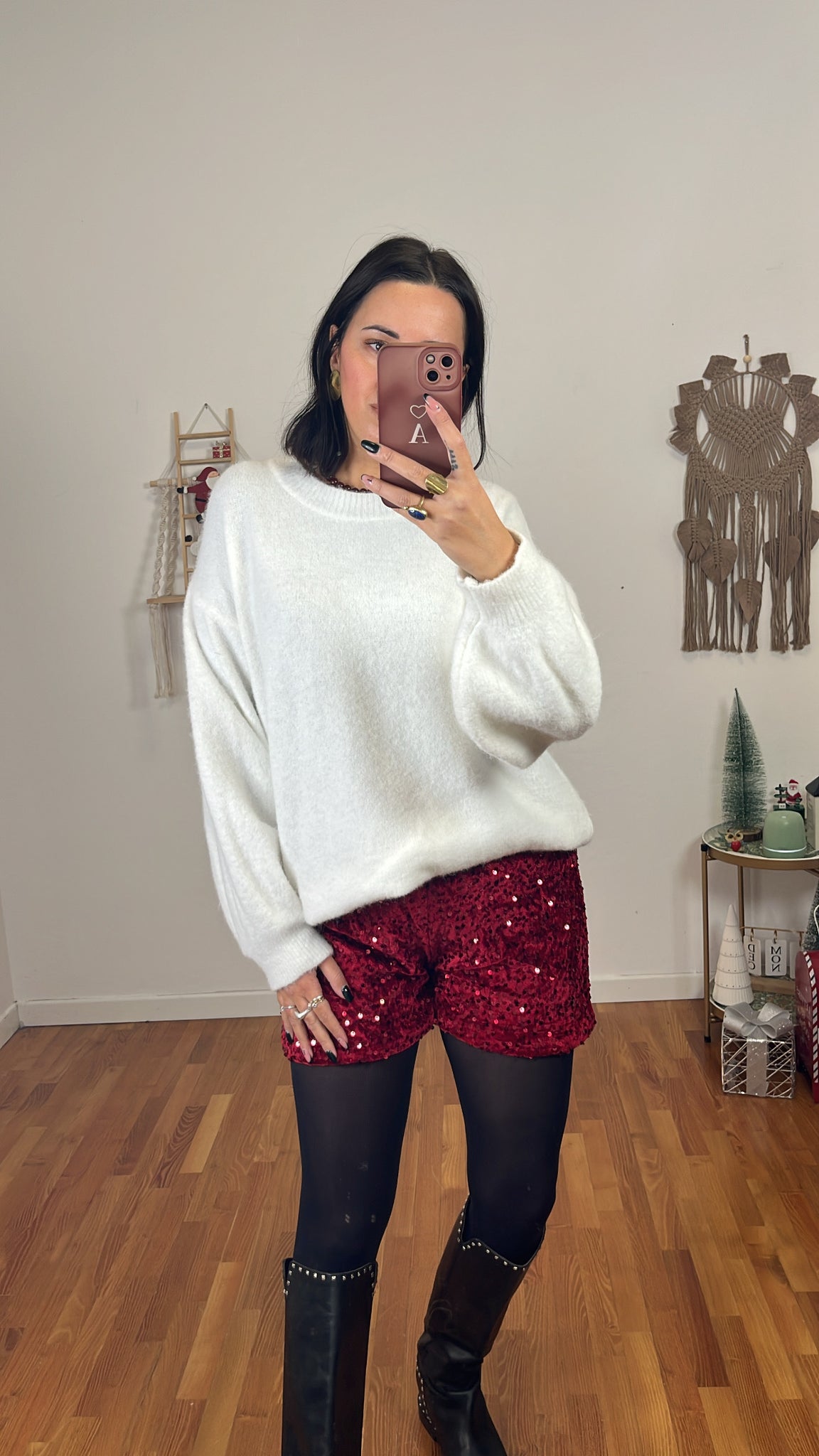 Shorts Veronica rosso