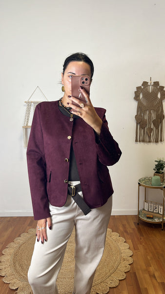 Giacchino camoscio burgundy