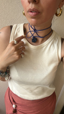 Chocker rosa blu