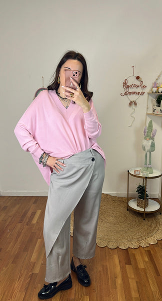 Pantalone Antonella grigio perla