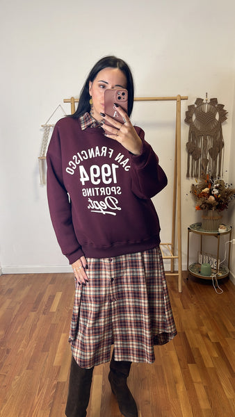 Felpa San Francisco burgundy