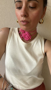 Chocker rosa fucsia