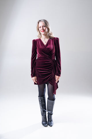 Abito Gabrielle bordeaux scuro