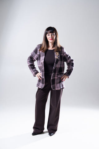 Blazer Moira 4.0 caffè e rosa