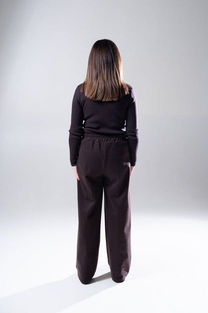 Maglia cut out caffè