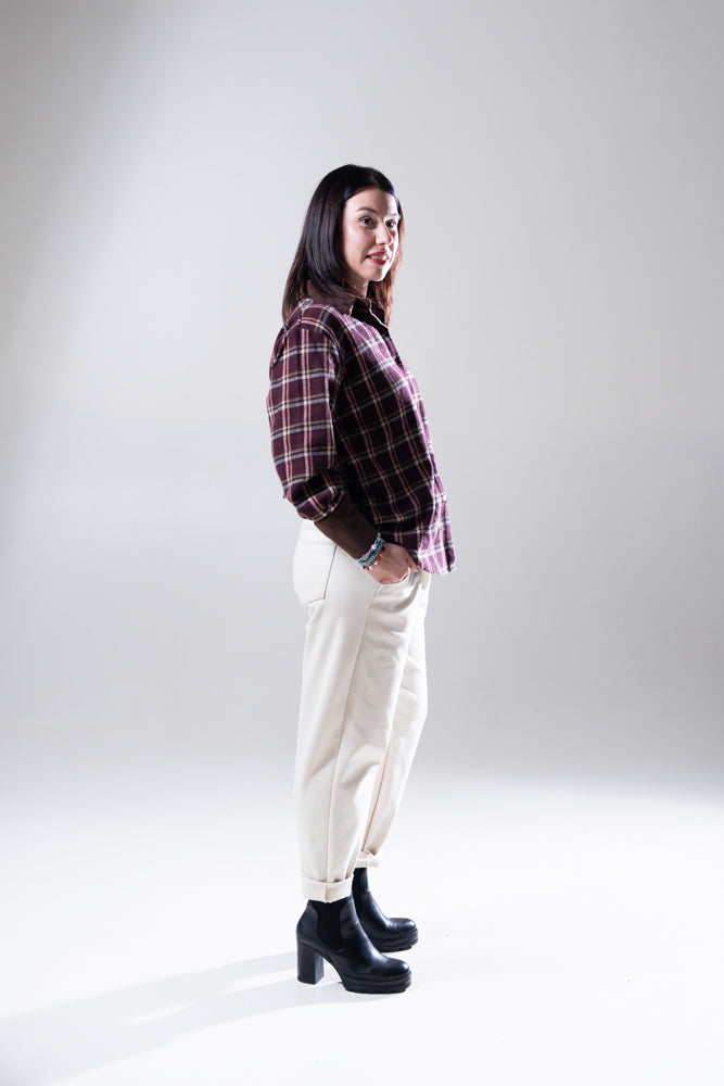 Camicia check burgundy