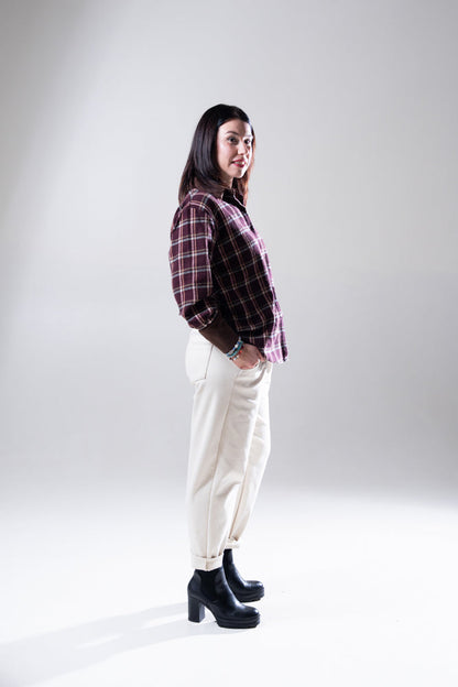 Camicia check burgundy