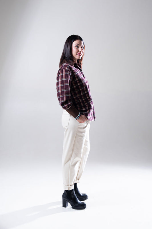 Camicia check burgundy
