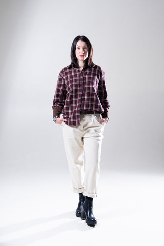 Camicia check burgundy