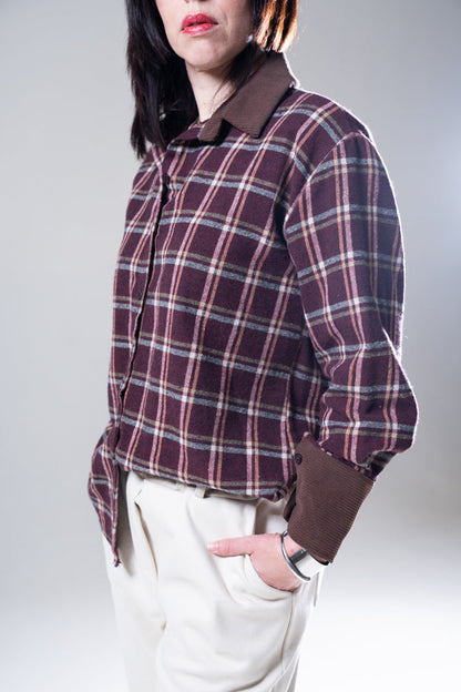 Camicia check burgundy