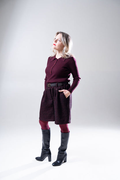 Polo costine burgundy