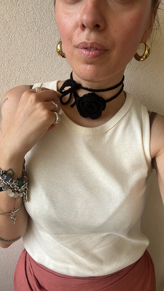 Chocker rosa nero