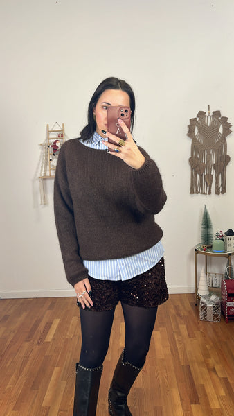 Shorts Veronica cioccolato