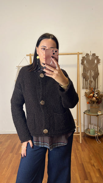 Cardigan Zeudi cioccolato fondente
