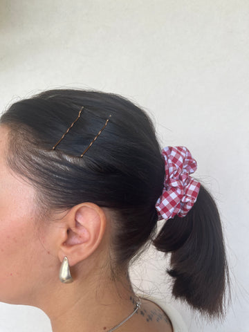 Scrunchies bianco rosso