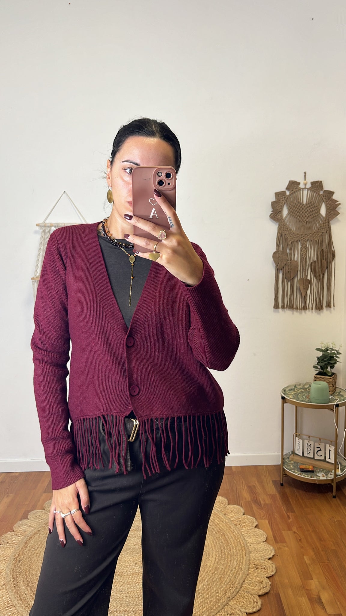 Cardigan Elide burgundy