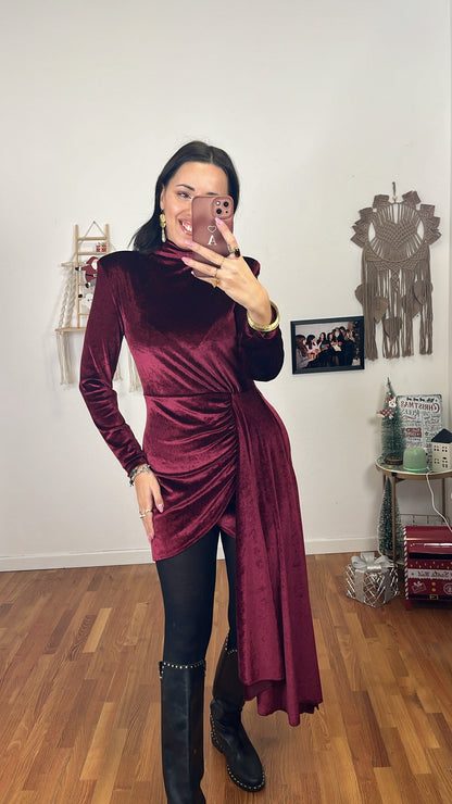 Abito Eleonora bordeaux