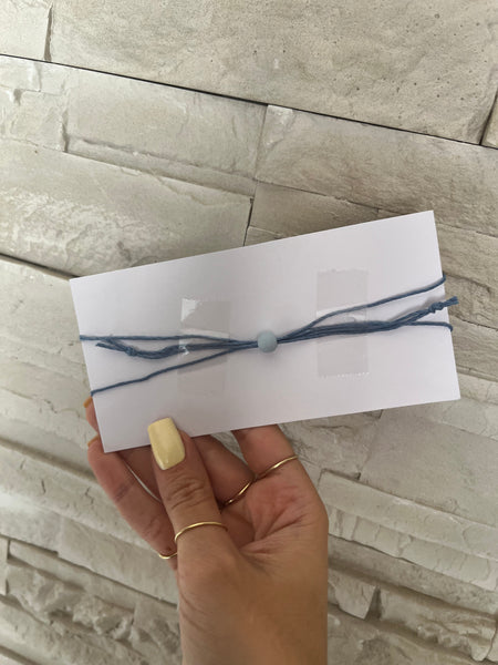 Bracciale bianco e azzurro