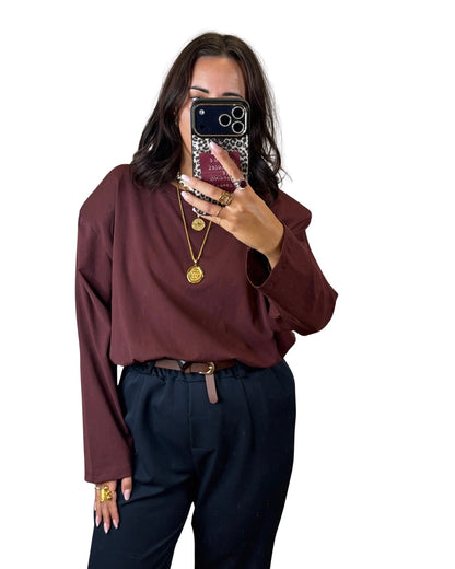 T-shirt basic burgundy