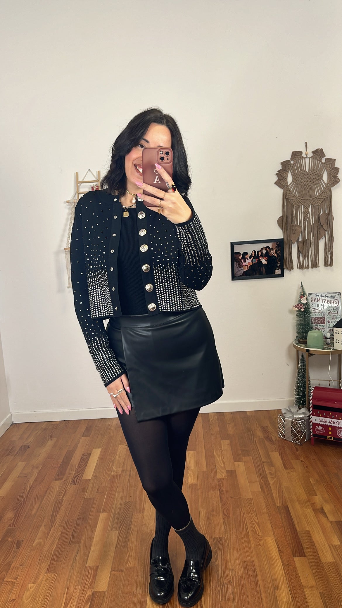 Cardigan sparkling nero