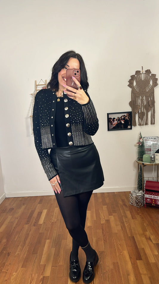 Cardigan sparkling nero
